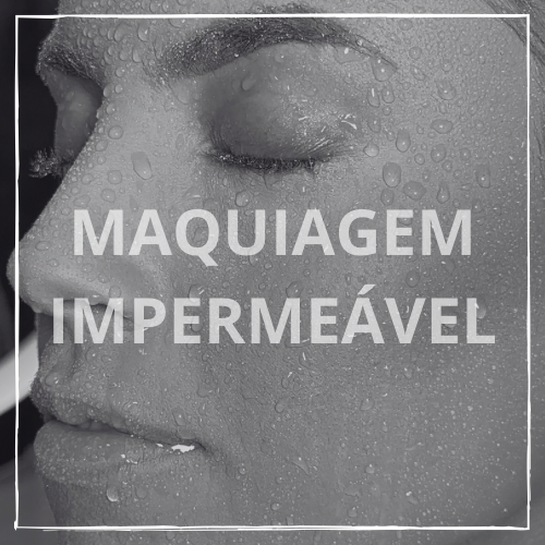 Maquiagem impermeável — arte original em preto e branco