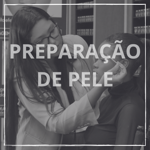 Preparação de pele — arte original em preto e branco